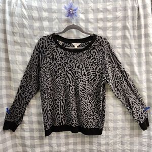 Secret Treasures Leopard Print Super Soft Long Sleeve Top size M